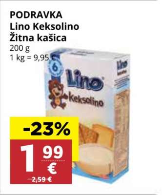 Podravka Lino Keksolino Žitna kašica