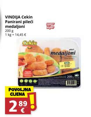 VINDIJA Cekin Panirani pileći medaljoni