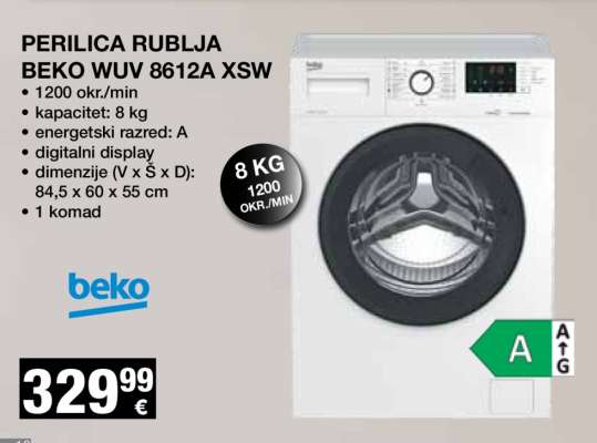 Perilica rublja Beko WUV 8612A XSW