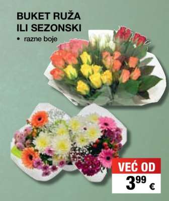 Buket ruža ili sezonski