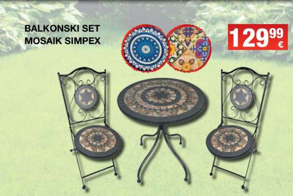 BALKONSKI SET MOSAIK SIMPEX