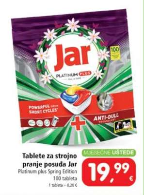 Tablete za strojno pranje posuđa Jar