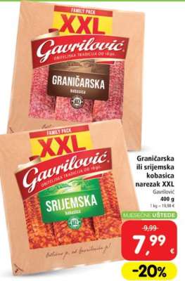 Graničarska ili srijemska kobasica narezak XXL