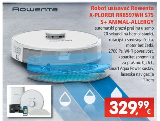 Robot usisavač Rowenta X-PLORER RR8597WH S75 5+ ANIMAL-ALLERGY