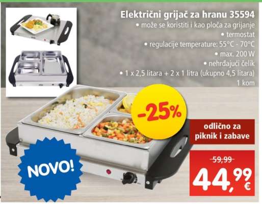 Električni grijač za hranu 35594