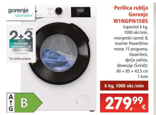 Perilica rublja GORENJE W1NGPI61SBS