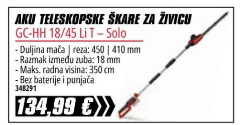 Aku teleskopske škare za živicu