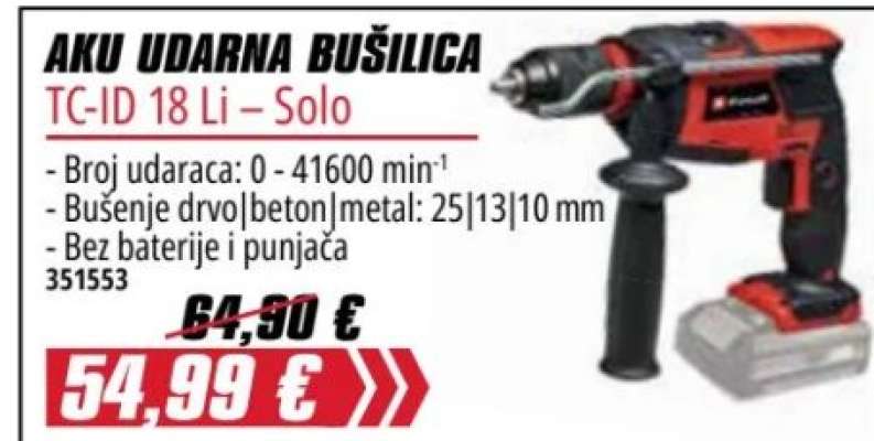 Aku udarna bušilica