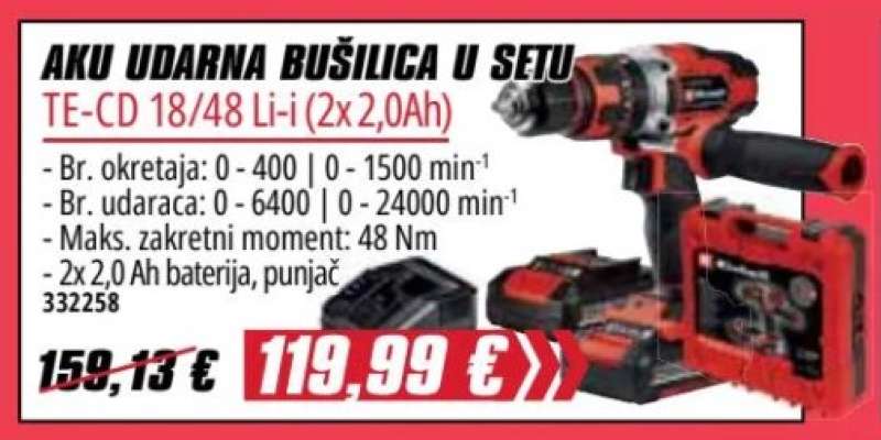 AKU UDARNA BUŠILICA U SETU