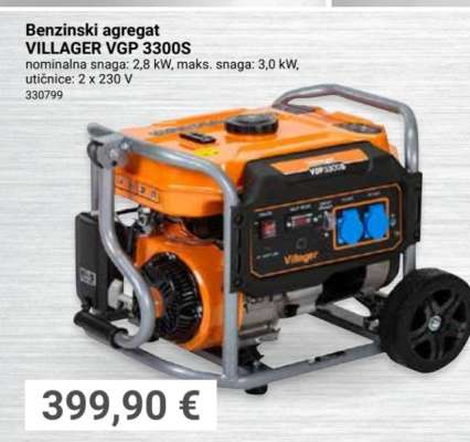 Benzinski agregat VILLAGER VGP 3300S