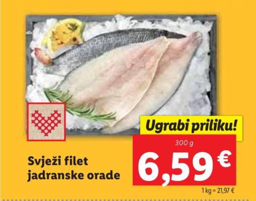 Svježi filet jadranske orade