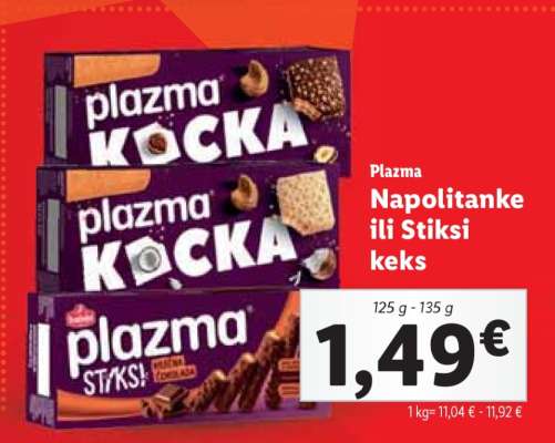 Plazma Napolitanke ili Stiksi keks