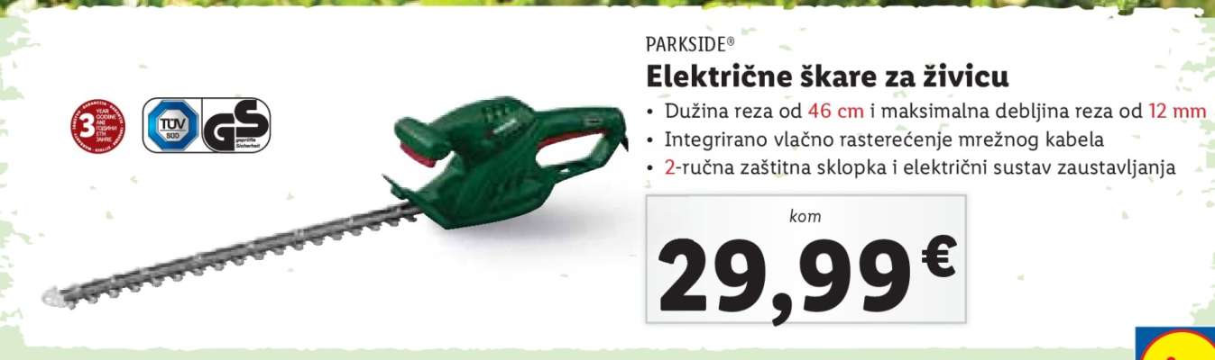 Električne škare za živicu