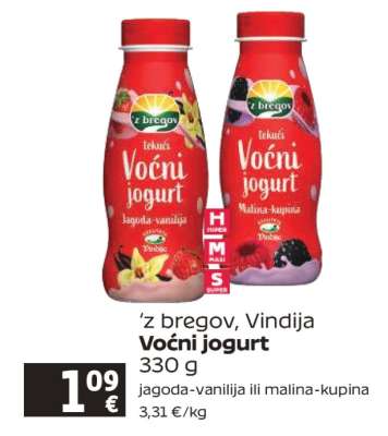 'z bregov, Vindija Voćni jogurt