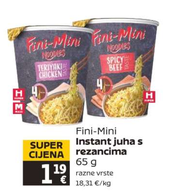 Fini-Mini Instant juha s rezancima