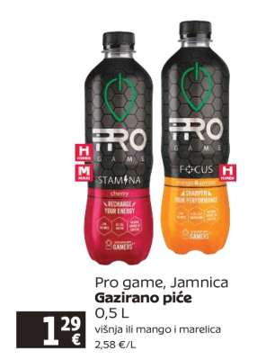 Pro game, Jamnica Gazirano piće