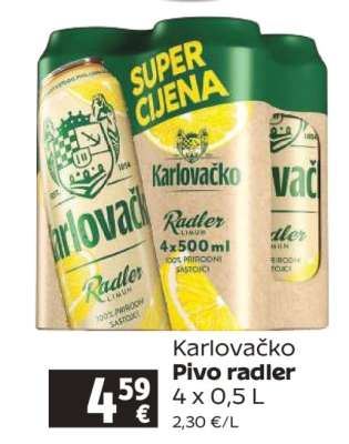 KARLOVAČKO Pivo Radler