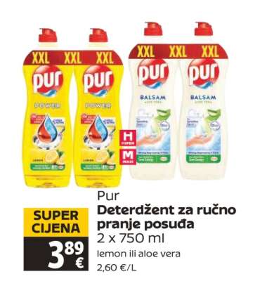 PUR Deterdžent za ručno pranje posuđa