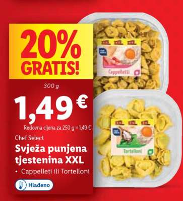Svježa punjena tjestenina XXL