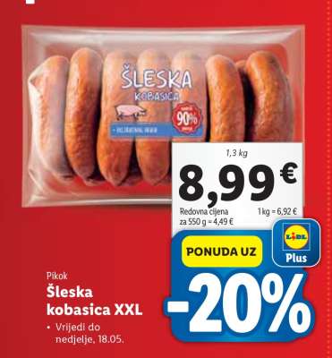 Šleska kobasica XXL