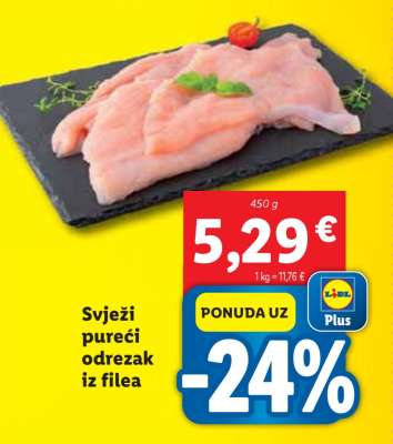 Svježi pureći odrezak iz filea