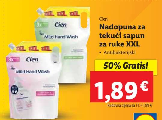 Cien Nadopuna za tekući sapun za ruke XXL