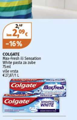 COLGATE Max-Fresh ili Sensation White pasta za zube