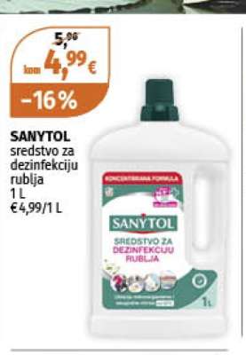 SANYTOL Sredstvo za dezinfekciju rublja