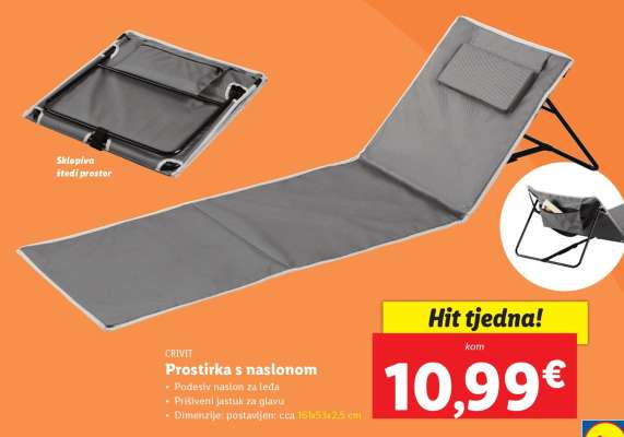 Prostirka s naslonom