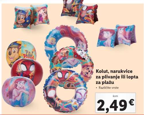 Kolut narukvice za plivanje ili lopta za plažu