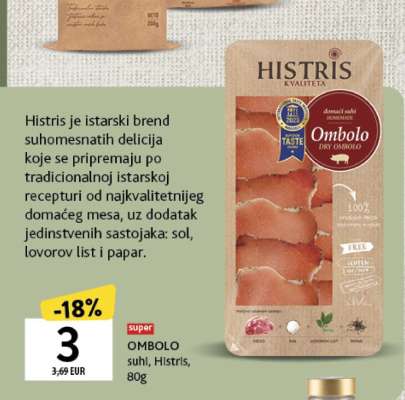 OMBOLO suhi, Histris, 80g