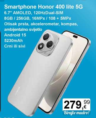 Smartphone Honor 400 lite 5G