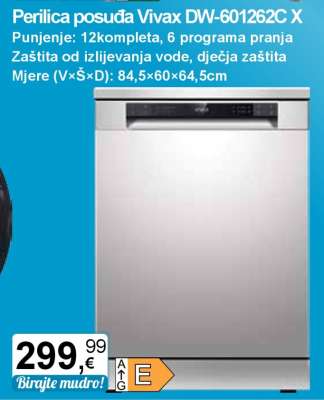 Perilica posuđa Vivax DW-601262C X