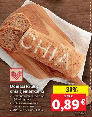 Domaći kruh s chia sjemenkama