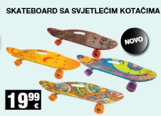 Skateboard sa svjetlećim kotačima