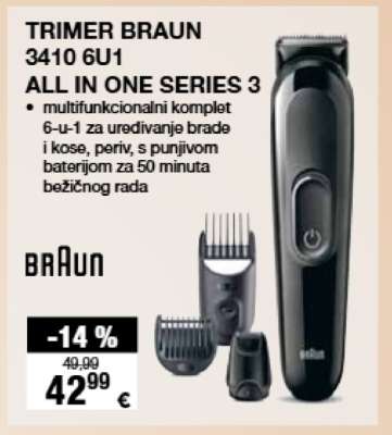 TRIMER BRAUN 3410 6U1 ALL IN ONE SERIES 3