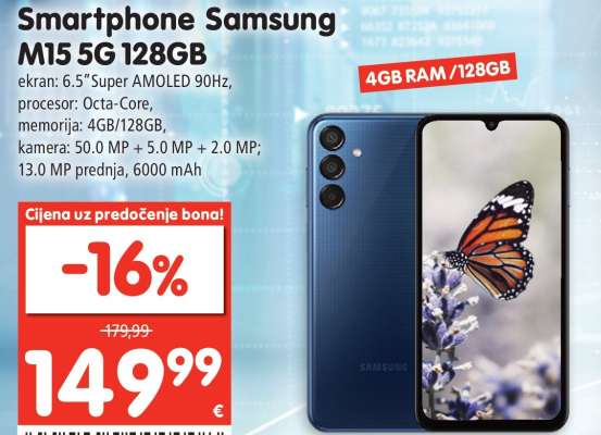Smartphone Samsung M15 5G 128GB