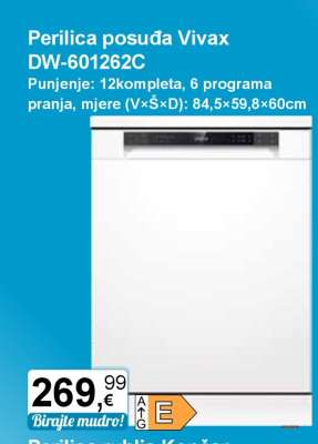 Perilica posuđa Vivax DW-601262C