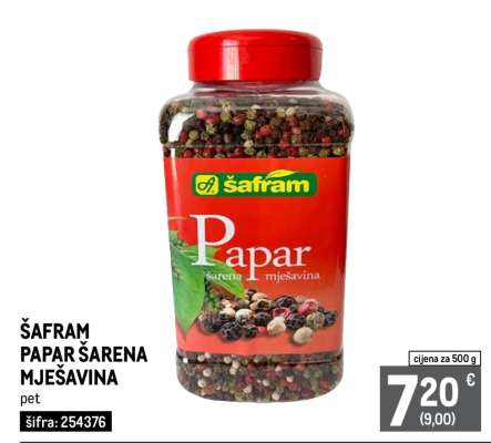 ŠAFRAM PAPAR ŠARENA MJEŠAVINA