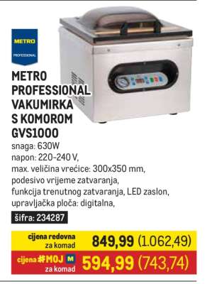 METRO PROFESSIONAL VAKUMIRKA S KOMOROM GVS1000