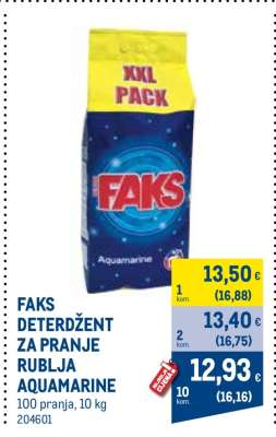 FAKS Deterdžent za pranje rublja aquamarine