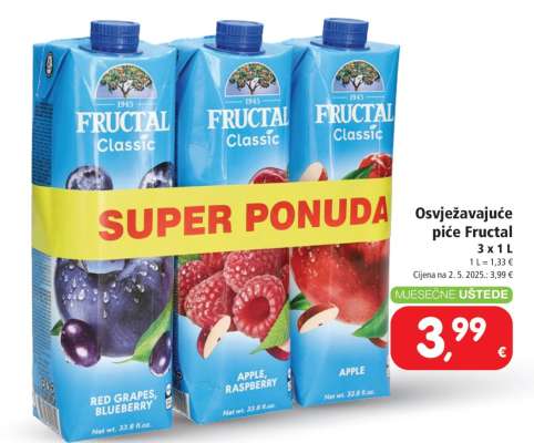 Osvježavajuće piće Fructal