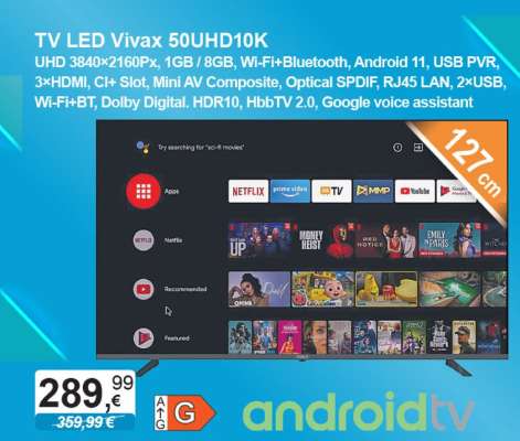 TV LED Vivax 50UHD10K