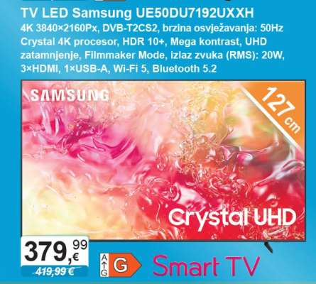 TV LED Samsung UE50DU7192UXXH