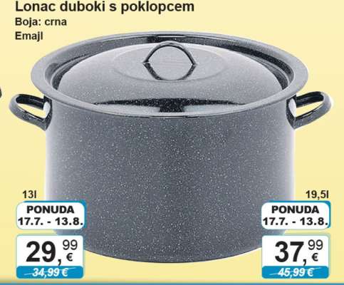 Lonac duboki s poklopcem