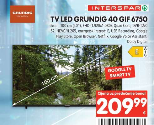 TV LED GRUNDIG 40 GIF 6750