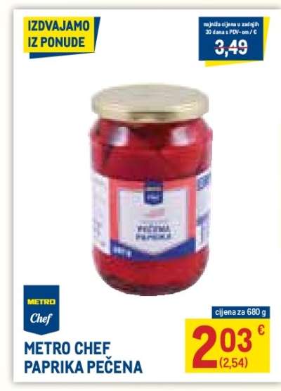 METRO CHEF PAPRIKA PEČENA