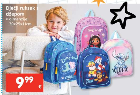 Dječji ruksak s džepom