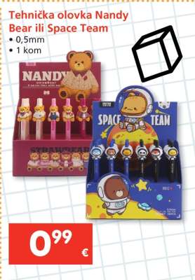 Tehnička olovka Nandy Bear ili Space Team
