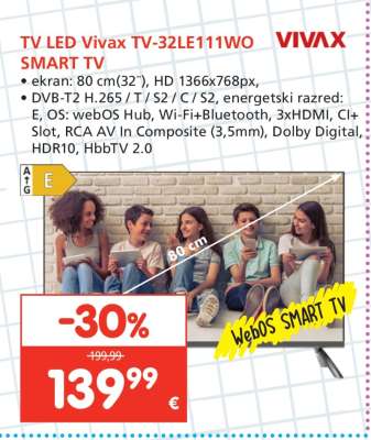 TV LED Vivax TV-32LE111WO SMART TV